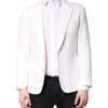 Dolce & Gabbana White Single Breasted Men Coat Blazer Suit