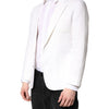 Dolce & Gabbana White Single Breasted Men Coat Blazer Suit