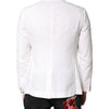 Dolce & Gabbana White Single Breasted Men Coat Blazer Suit