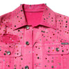 Dolce & Gabbana Pink Crystal Embellished Cotton Denim Jacket
