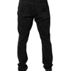 Dolce & Gabbana Black Cotton Skinny Men Denim Jeans