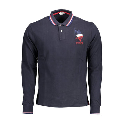 US POLO ASSN. Blaues Herren-Poloshirt aus Baumwolle