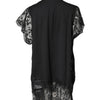 Dolce & Gabbana Black Lace Sheer Sacred Heart Crew Neck Top