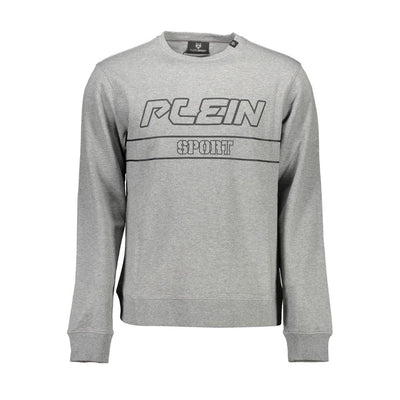 Plein Sport Grigio Cotton Men Sweatshirt