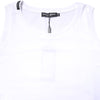 Dolce & Gabbana White Cotton Sleeveless Crew Neck T-shirt