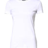 Dolce & Gabbana White Cotton Crew Neck Short Sleeves T-shirt