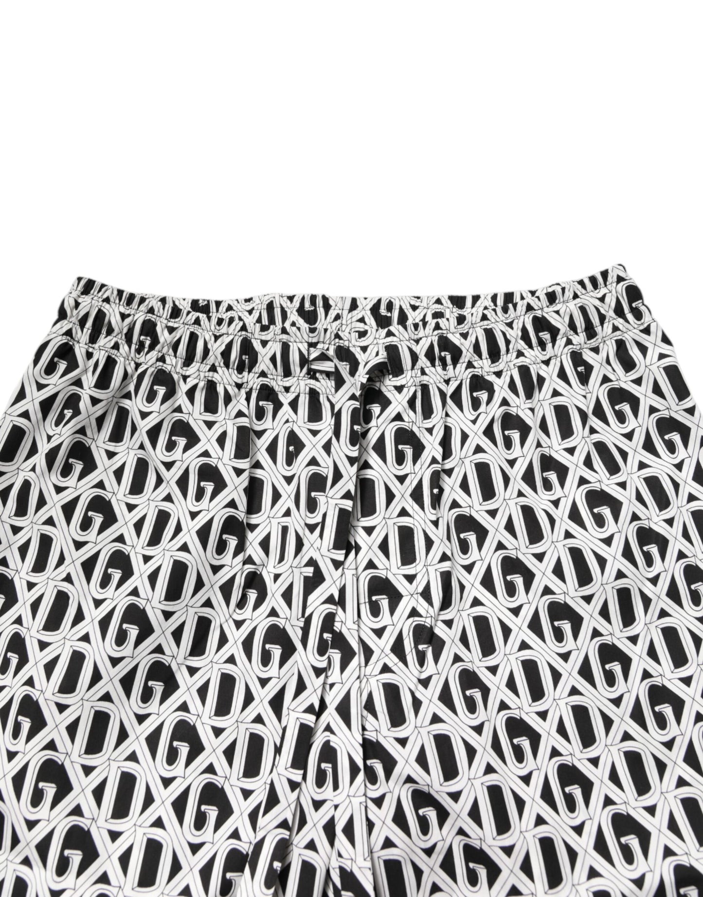 Dolce &amp; Gabbana Pyjama-Set aus Baumwolle mit DG-Print, Schwarz/Weiß