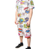 Dolce &amp; Gabbana Weißer Pyjama aus Baumwolle mit Cartoon-Print für Herren