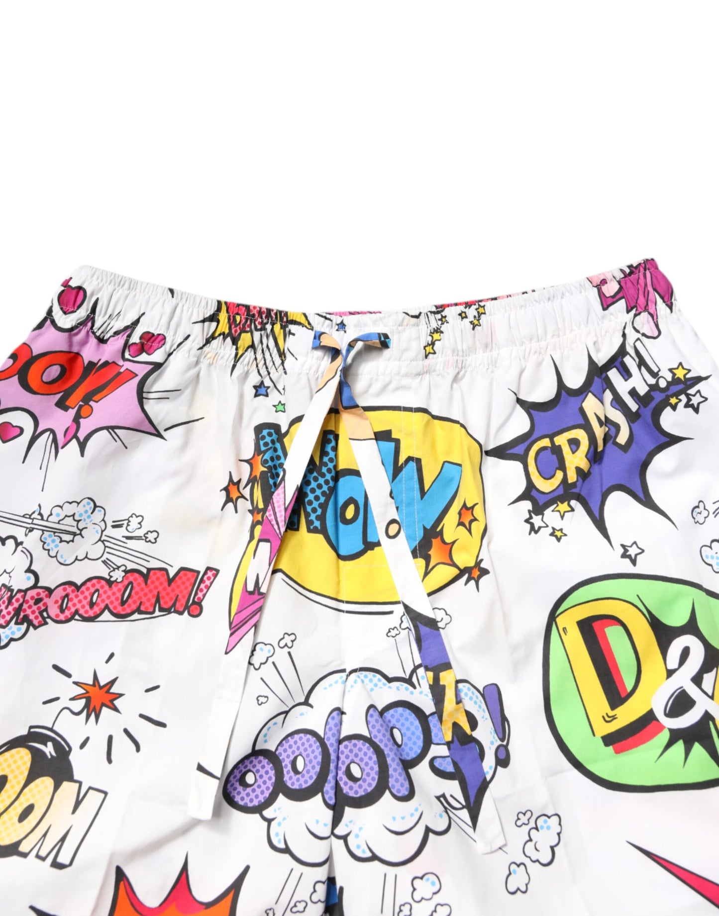 Dolce &amp; Gabbana Weißer Pyjama aus Baumwolle mit Cartoon-Print für Herren