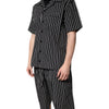 Dolce & Gabbana Black White Stripes Cotton Men Pajama Set Sleepwear