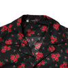 Dolce & Gabbana Black Floral Print Cotton Men Pajama Set Sleepwear
