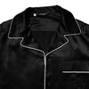 Dolce & Gabbana Black Silk Shirt Pants Pajama Set Sleepwear