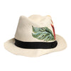Dolce & Gabbana Beige Floral Print Straw Wide Brim Fedora Hat