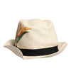 Dolce & Gabbana Beige Floral Print Straw Wide Brim Fedora Hat