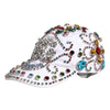 Dolce & Gabbana White Multicolor Crystal Embellish Baseball Cap