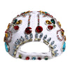 Dolce & Gabbana White Multicolor Crystal Embellish Baseball Cap