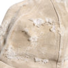 Dolce & Gabbana Beige Tattered Cotton 6 Panels Baseball Cap