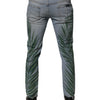 Dolce & Gabbana Light Blue Leaf Cotton Classic Men Denim Jeans