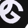 Dolce & Gabbana Black White Logo Print Knitted Neck Warmer Scarf