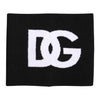 Dolce & Gabbana Black White Logo Print Knitted Neck Warmer Scarf