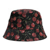 Dolce & Gabbana Black Cotton Printed Wide Brim Bucket Hat