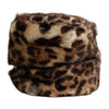 Dolce & Gabbana Brown Leopard Faux Fur Women Bucket Hat