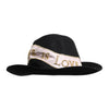Dolce & Gabbana Black Logo Embroidered Women Wide Brim Hat