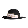 Dolce & Gabbana Black Logo Embroidered Women Wide Brim Hat