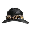 Dolce & Gabbana Black Straw Crystal Embellished Wide Brim Hat