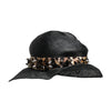 Dolce & Gabbana Black Straw Crystal Embellished Wide Brim Hat