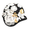 Dolce & Gabbana Black Wool White Floral Gold Leaf Cloche Hat