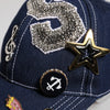 Dolce & Gabbana Blue Crystal Embellishment Baseball Cap