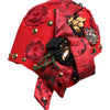 Dolce &amp; Gabbana – Hut mit roter Kristall- und goldener Rosenbrosche