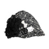 Dolce & Gabbana Black Wool White Floral Embellished Cloche Hat