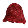Dolce & Gabbana Red Viscose Tinsel Wide Brim Bucket Hat
