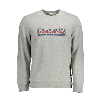 Napapijri Grigio Cotton Men Sweatshirt