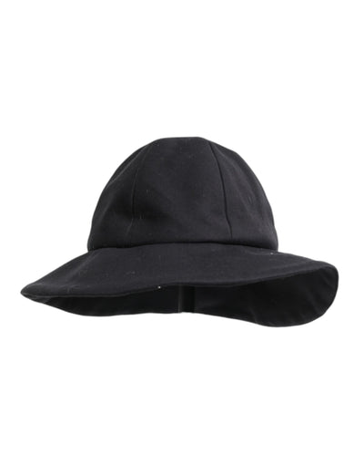 Dolce & Gabbana Black Cotton Wide Brim Bucket Hat
