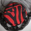 Dolce & Gabbana Black Red Stripes Lace Tulle Bucket Hat