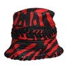 Dolce & Gabbana Black Red Stripe Polyester Wide Brim Bucket Hat
