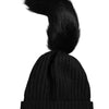 Dolce & Gabbana Black Acrylic Knitted Fur Winter Beanie Hat