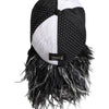 Dolce & Gabbana White Black Polka Dot Feathers Baseball Cap