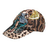 Dolce & Gabbana Brown Leopard Sequin Sicily Baseball Cap