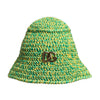 Dolce & Gabbana Green Cotton Crochet DG Logo Bucket Hat