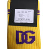Dolce & Gabbana Yellow Cotton DG Logo Mid Calf Socks