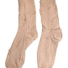 Dolce & Gabbana Beige Solid Stretch Mid Calf Men Socks