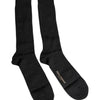 Dolce & Gabbana Black Stretch Logo Mid Calf Men Socks