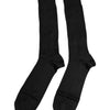 Dolce & Gabbana Black Stretch Logo Mid Calf Men Socks