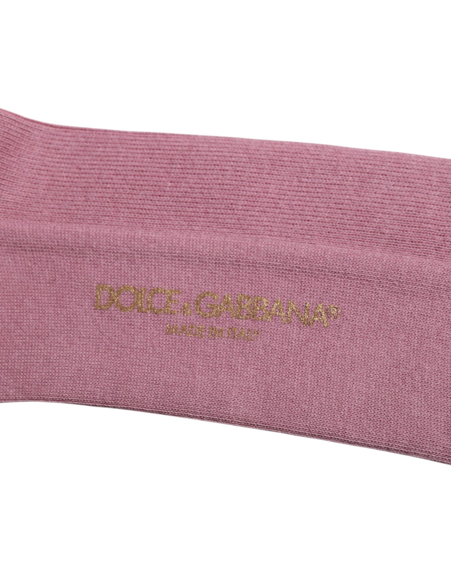 Dolce & Gabbana Rose Pink Cotton Over The Calf Socks