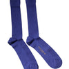 Dolce & Gabbana Purple Cotton Logo Over The Calf Socks