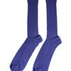 Dolce & Gabbana Purple Cotton Logo Over The Calf Socks